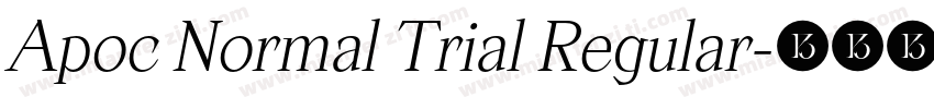 Apoc Normal Trial Regular字体转换